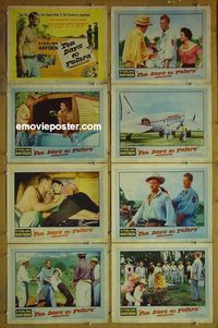 m630 TEN DAYS TO TULARA complete set of 8 lobby cards '58 Sterling Hayden