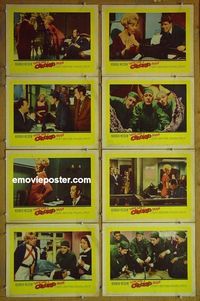 m634 THERE WAS A CROOKED MAN complete set of 8 lobby cards '61 Norman Wisdom