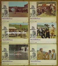 m995 THEY CALL ME TRINITY 6 lobby cards '71 Terence Hill