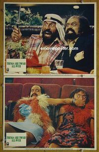 n391 THINGS ARE TOUGH ALL OVER 2 lobby cards '82 Cheech & Chong