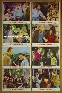 m647 TIME TO SING complete set of 8 lobby cards '68 Hank Williams Jr., Fabares