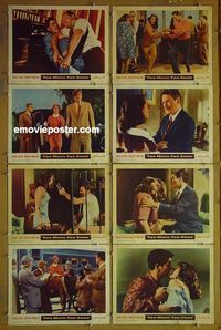 m650 TOO MUCH TOO SOON complete set of 8 lobby cards '58 Errol Flynn, Malone