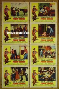 m656 TOWN TAMER complete set of 8 lobby cards '65 Dana Andrews, western