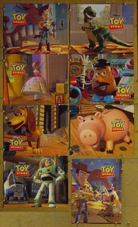 m657 TOY STORY complete set of 8 lobby cards '95 Disney, Hanks, Allen