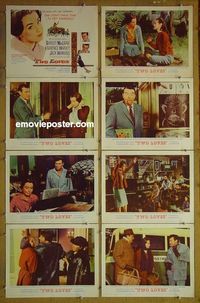 m665 TWO LOVES complete set of 8 lobby cards '61 Shirley MacLaine, Harvey