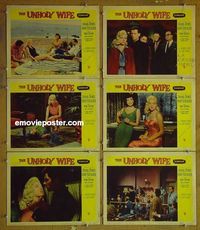 n003 UNHOLY WIFE 6 lobby cards '57 bad girl Diana Dors!