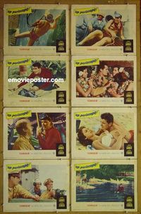 m673 UP PERISCOPE complete set of 8 lobby cards '59 James Garner, O'Brien