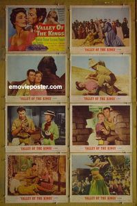 m679 VALLEY OF THE KINGS complete set of 8 lobby cards '54 Robert Taylor, Parker