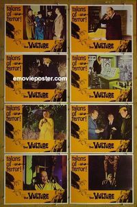 m687 VULTURE complete set of 8 lobby cards '66 Robert Hutton, Akim Tamiroff