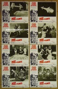 m690 WAR BETWEEN THE PLANETS complete set of 8 lobby cards '71 Italian sci-fi!