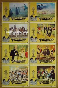 m693 WATERLOO complete set of 8 lobby cards '70 Rod Steiger as Napoleon!