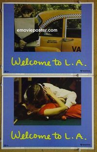 n399 WELCOME TO L.A. 2 lobby cards '77 Geraldine Chaplin