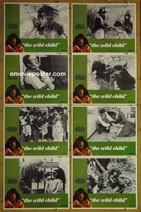 m703 WILD CHILD complete set of 8 lobby cards '70 Francois Truffaut classic!