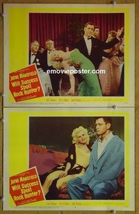 n402 WILL SUCCESS SPOIL ROCK HUNTER 2 lobby cards '57 Mansfield