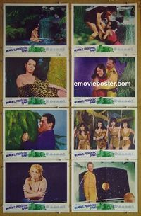 m711 WOMEN OF THE PREHISTORIC PLANET complete set of 8 lobby cards '66 sexy!