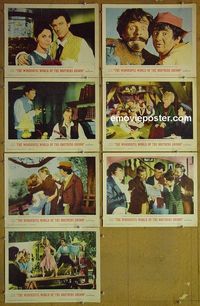 m909 WONDERFUL WORLD OF THE BROTHERS GRIMM 7 lobby cards '62