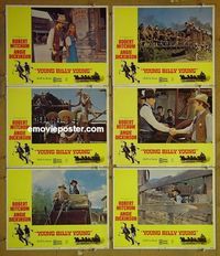 n010 YOUNG BILLY YOUNG 6 lobby cards '69 Robert Mitchum