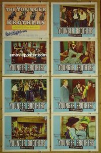 m725 YOUNGER BROTHERS complete set of 8 lobby cards '49 Wayne Morris, Paige