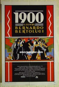 r003 1900 one-sheet movie poster '77 Bernardo Bertolucci, Robert De Niro
