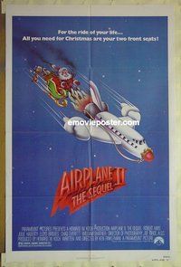 r033 AIRPLANE 2 one-sheet movie poster '82 Robert Hays, Lloyd Bridges