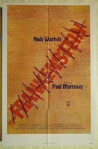 r064 ANDY WARHOL'S FRANKENSTEIN one-sheet movie poster '74 3D