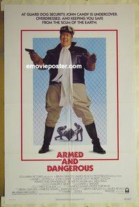 r080 ARMED & DANGEROUS style B one-sheet movie poster '86 John Candy