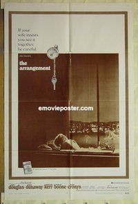 r084 ARRANGEMENT one-sheet movie poster '69 Kirk Douglas, Faye Dunaway