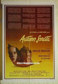 r100 AUTUMN SONATA one-sheet movie poster '78 Ingmar & Ingrid Bergman