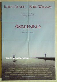 r105 AWAKENINGS DS advance one-sheet movie poster '90 De Niro, Williams