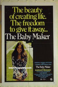 r109 BABY MAKER one-sheet movie poster '70 Barbara Hershey