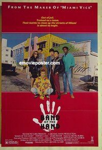r124 BAND OF THE HAND one-sheet movie poster '86 Paul Glaser