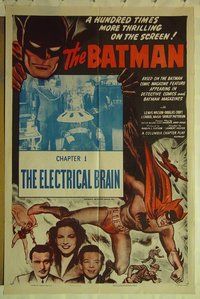 r134 BATMAN one-sheet movie poster R54 DC Comics serial