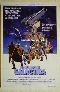 r139 BATTLESTAR GALACTICA style D one-sheet movie poster '78 Richard Hatch