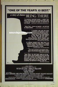 r153 BEING THERE one-sheet movie poster '80 Peter Sellers, MacLaine