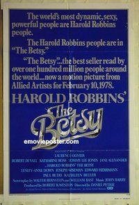 r169 BETSY advance one-sheet movie poster '77 Harold Robbins, Olivier