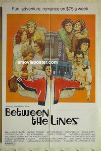 r170 BETWEEN THE LINES one-sheet movie poster '77 Heard, Crouse