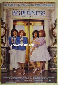 r180 BIG BUSINESS one-sheet movie poster '88 Bette Midler, Lily Tomlin