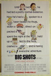 r184 BIG SHOTS advance one-sheet movie poster '87 Busker, McCrary