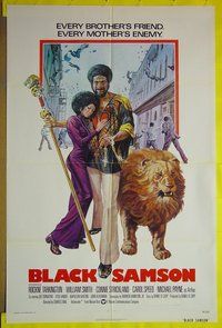 r203 BLACK SAMSON one-sheet movie poster '74 wild image!