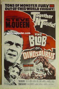 r215 BLOB/DINOSAURUS one-sheet movie poster '64 tons of monster fury!