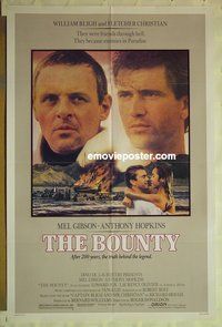 r245 BOUNTY one-sheet movie poster '84 Mel Gibson, Anthony Hopkins