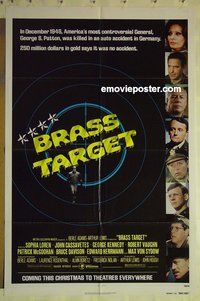 r258 BRASS TARGET advance one-sheet movie poster '78 Kennedy, Sydow, Loren