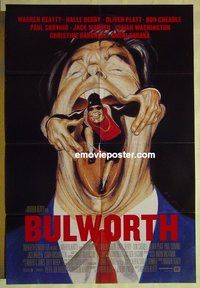 r297 BULWORTH one-sheet movie poster '98 Warren Beatty, Halle Berry