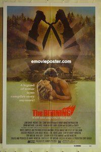 r299 BURNING one-sheet movie poster '81 not Friday the 13th!