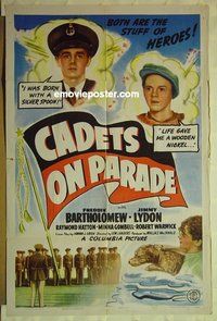 r313 CADETS ON PARADE one-sheet movie poster '42 Bartholomew, Jimmy Lydon