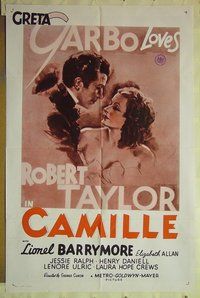 r323 CAMILLE one-sheet movie poster R40s Greta Garbo, Robert Taylor