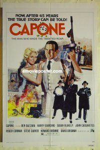 r336 CAPONE one-sheet movie poster '75 Ben Gazzara, Guardino
