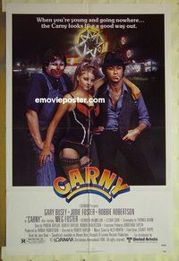 r347 CARNY style A one-sheet movie poster '80 Gary Busey, Jodie Foster