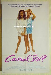 r358 CASUAL SEX advance one-sheet movie poster '88 Lea Thompson, V. Jackson