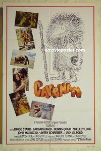 r366 CAVEMAN int'l style one-sheet movie poster '81 Ringo Starr, Bach